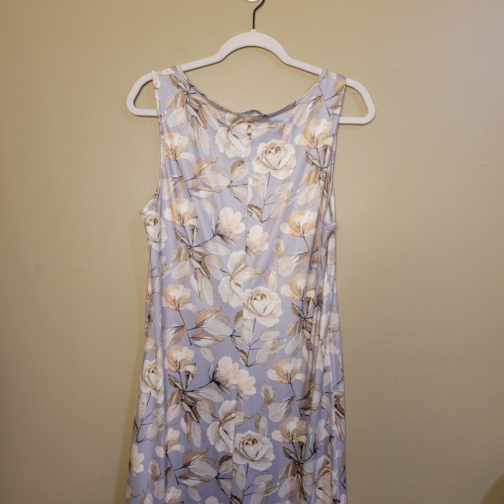 Noracora Lavender Floral Rose Print Sleeveless Maxi Dress Medium cottagecore - Picture 8 of 8